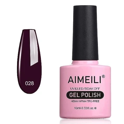 Afbeelding van AIMEILI Gel Nagellak UV LED Gellack Soak Off Polish Dark Purple (028) 10ml