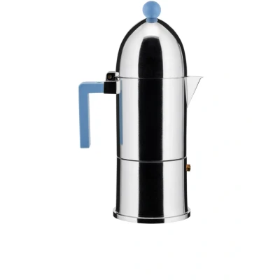 Afbeelding van Alessi Inductie Percolator La Cupola 6 kops Blauw Handvat