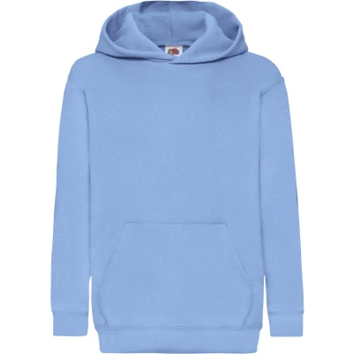 Afbeelding van Fruit Of The Loom Kinder Unisex Sweatshirt Met Capuchon / Hoodie (Hemel Blauw)