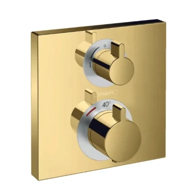 Afbeelding van Hansgrohe ecostat square afbouwdeel voor inbouw thermostaat met stop en omstelkraan polished gold 15714990