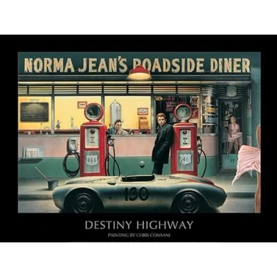 Afbeelding van Kunstdruk Destiny Highway Chris Consani 80x60cm