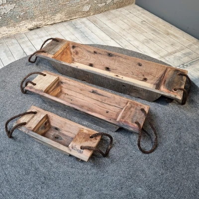 Afbeelding van Houten Khaliya Met Touw (3 stuks)
