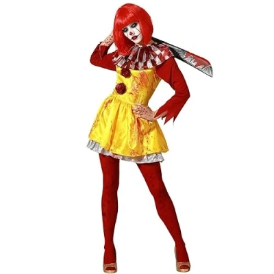 Afbeelding van Kostuum Bloederige Clown Vrouw M/L