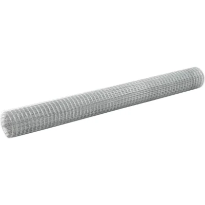 Afbeelding van vidaXL Draadgaas vierkant 10x1.5 m gegalvaniseerd staal zilver