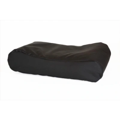 Afbeelding van Hondenkussen Deluxe leatherlook zwart 125x90x15 cm EPS korrels