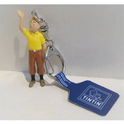 Afbeelding van Kuifje PVC Sleutelhanger Zwaaiend 6 cm