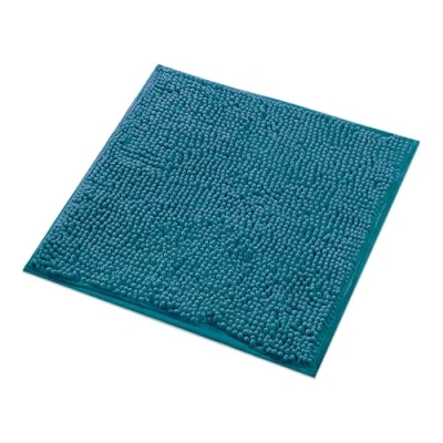 Afbeelding van Badmat Petrol Badkamer Tapijt kan gecombineerd worden tot een set Antislip &amp; Maschinewasbaar Toiletmat 45x45cm