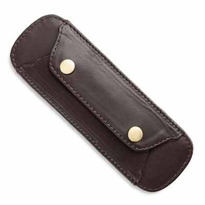 Afbeelding van LEABAGS Premium schouderkussen, schoudervulling van echt buffelleer, vintage look, schouderriem voor tassen, leren met anti slip pad, 18 x 6 cm, choco