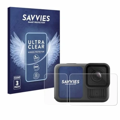 Afbeelding van Savvies Screenprotector voor GoPro Hero 13 Black Creator Edition Folie Beschermfolie transparant (6 Stuks)