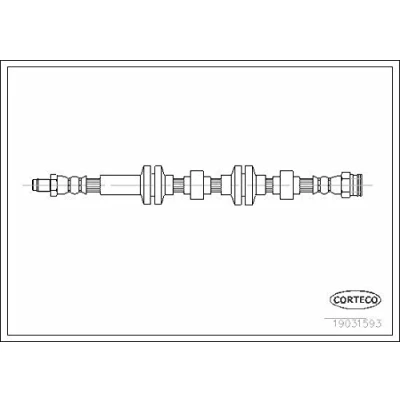 Afbeelding van CORTECO 19031593 Remslang Vooras 550mm ALFA ROMEO: 166 (936) 2.5 V6 24V, 2.4 JTD, 2.0 T.Spark 1998 2006
