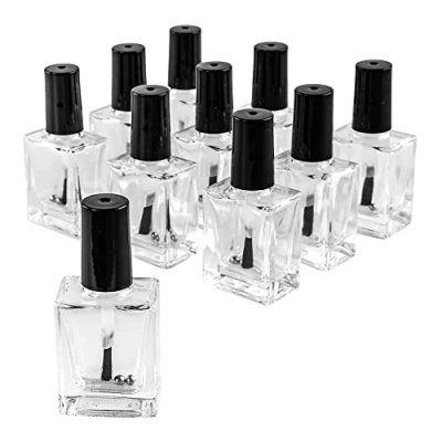 Afbeelding van Ideen mit Herz lege lakflessen voor 10 ml inhoud flessen nagellak van glas 6,8 x 3,1 2 cm met penseelapplicator stuks