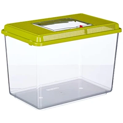 Afbeelding van Ferplast 60024099W2 Kunststof visaquarium GEO MAXI Tank 21 L Container voor kleine dieren aquarium terrarium insecten schildpadden, 41,3 x 26 h 29,8 cm Groen, XXL
