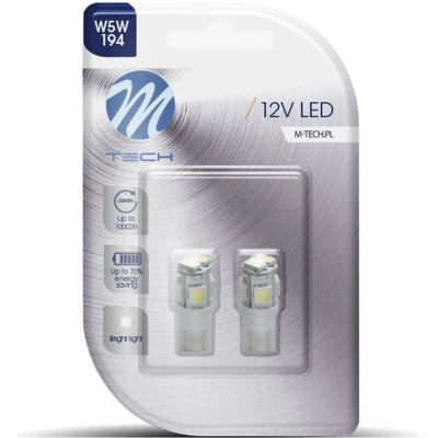 Afbeelding van M Tech Led W5W 12V Basic 4x diode Wit Set