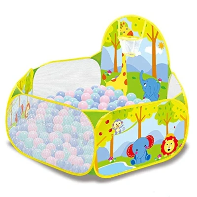 Afbeelding van Ballenbak met Basketbal Net en Inclusief 100 Ballen Baby Speelgoed