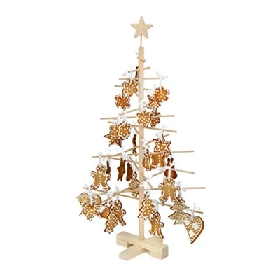 Afbeelding van xmas3 S 75 cm kerstboom van hout, naturel, 48 x