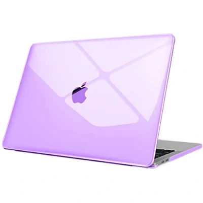 Afbeelding van Fintie Hoes Compatibel met MacBook Pro 13 2020 2016 A2338 M1 A2289 A2251 A2159 A1989 A1706 A1708 Hoogwaardige Beschermhoes 13&quot; Retina Display Touch ID, Paars (Clear)