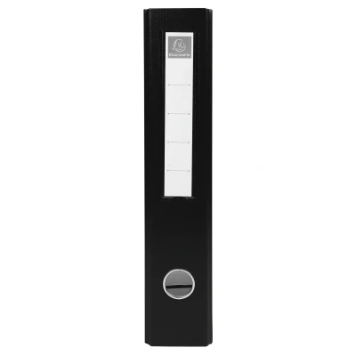 Afbeelding van Exacompta ref. 51641E 1 Overtrokken ringband met PVC 4 D ringen van 40 mm op achterplat 60 rug Afmetingen: 32 x 29 cm Formaat A4 Maxi Kleur : zwart