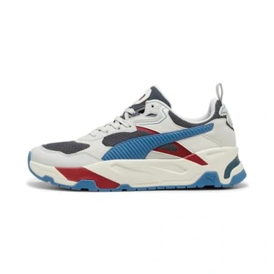 Afbeelding van PUMA Trinity Sneaker voor heren, Blue Horizon Sterk Grijs Glaciaal Intens Rood, 37 EU