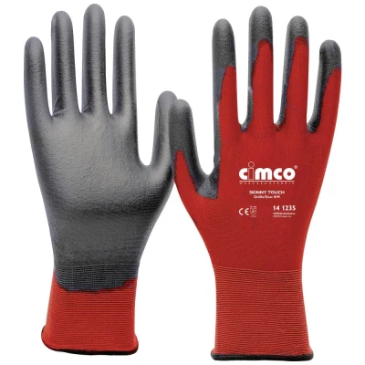 Afbeelding van Cimco Skinny Touch grau/rot 141238 Nylon Werkhandschoen Maat (handschoen): 10, XL EN 388 1 paar