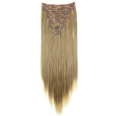 Afbeelding van CAISHA XXL 60cm 8 Delige Set Clip In Extensions Haarextensies Haarstukje Glad Bruinblond CES16