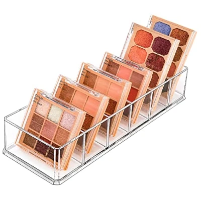 Afbeelding van JessLab Lade Organizer, 6 Compartiment Acryl Make up Organizer Cosmetische Opslag Sieraden Display voor Bureau Kledingkast Badkamer Ijdelheid Aanrecht Transparant