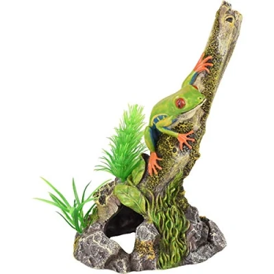 Afbeelding van Aquarium Leto Kikker op tak 13 x 8 19 cm