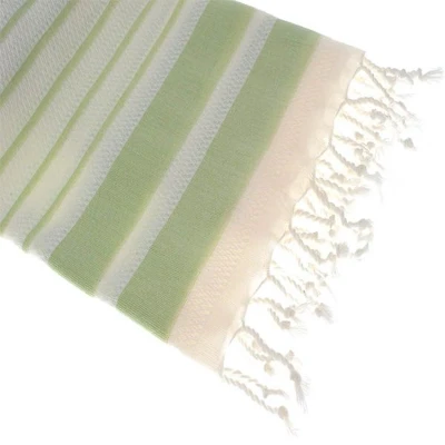 Afbeelding van Hamamdoek Aquastreeps Green 190x90 van Hamams own
