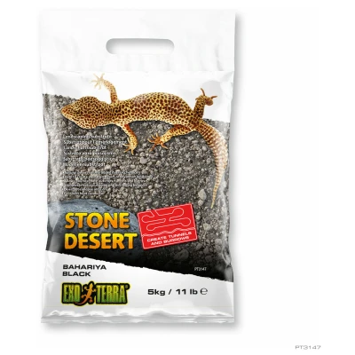 Afbeelding van Exo Terra Stone Desert Substraat Bahariya Black Voedingsbodem 5 kg Zwart