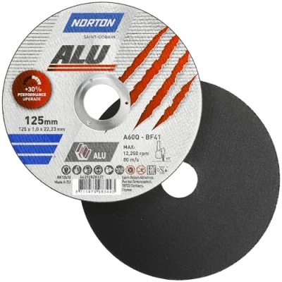 Afbeelding van Norton Doorslijpschijf aluminium A 36 Q ALU, diameter naar keuze: 125 x 1 22,23 mm, 10 stuks