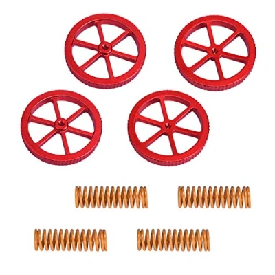 Afbeelding van TUZUK 4 delige verbeterde aluminium handmatige nivelleringsmoer met warmbed matrijsveren voor Ender 3/3 Pro / 3 V2, 5/5 Plus/Pro, CR 10, CR10S 10S Pro, 20 printer 3D