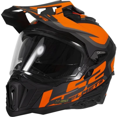 Afbeelding van LS2 Helm Explorer Alter MX701 mat zwart / fluor oranje maat XS