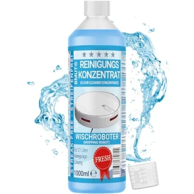 Afbeelding van BMUT 1 x 1000 ml dweilrobot reinigingsmiddel concentraat met frisse geur &amp; doseerbeker streepvrij schuimarm zuigwisser vloerreiniger