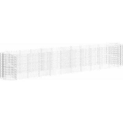 Afbeelding van vidaXL Gabion plantenbak verhoogd 600x100x100 cm gegalvaniseerd ijzer