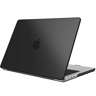 Afbeelding van Fintie Hoes compatibel met MacBook Pro 14 inch (2023 2021 versie) A2992, A2918, A2779, A2442, M3, M2, M1 Pro/Max, ultradunne harde beschermhoes inch, zwart (mat)