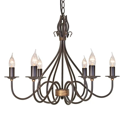 Afbeelding van Elstead Kroonluchter Windermere 6 lamps
