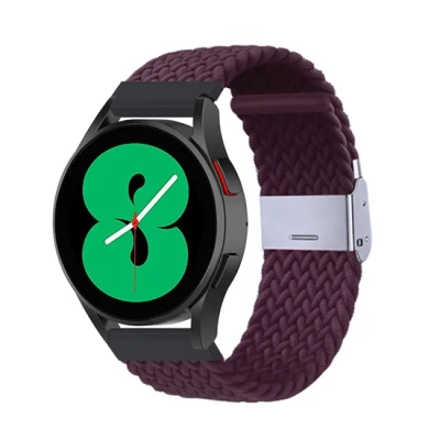 Afbeelding van Garmin Venu 2 &amp; 3 Braided nylon bandje Donkerpaars