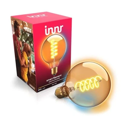 Afbeelding van Innr Smart Lamp E27 Vintage Filament Globe LED werkt met Philips Hue*, Homey en Home Assistant Slimme Verlichting Warmwit tot Koelwit Licht 1800 6500K Zigbee Dimbaar