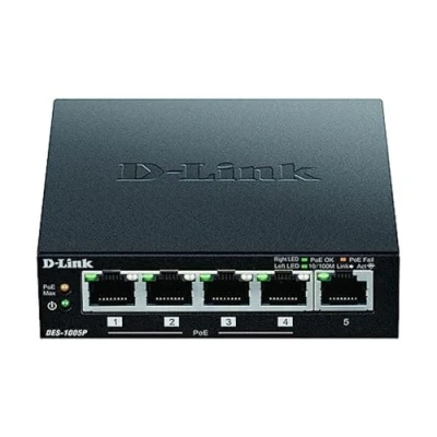 Afbeelding van D Link DES 1005P/E netwerk switch Unmanaged L2 Fast Ethernet (10/100)