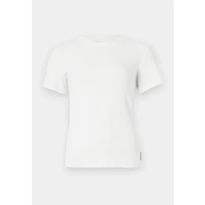 Afbeelding van Marc O&#039;Polo Denim Shortsleeve Roundneck SLIM FIT Tshirt basic, Dames, Maat: Large, Scandinavian white