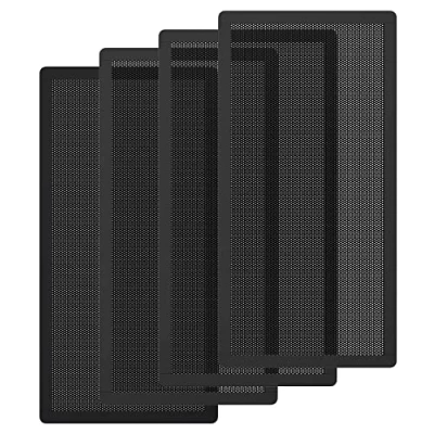 Afbeelding van MoKo [4 Pack] Magnetic Computer Dust Filter, 0.5mm Mesh PC Cooler Fan Filter Dustproof PVC Cover Grills 140 x 280mm Black