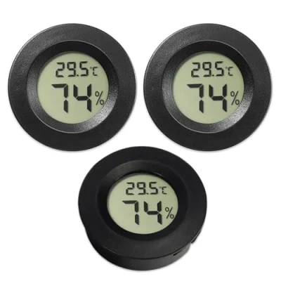 Afbeelding van Riisoyu 3 stuks digitale mini thermometers, hygrometer, temperatuur, vochtigheidsmeter, meter voor broeikas, reptielen, kweektank, humidifiers