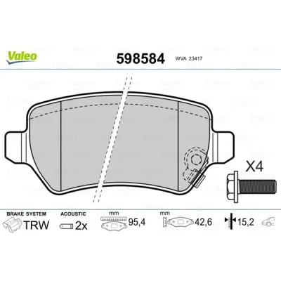 Afbeelding van Valeo Remblokset 598584