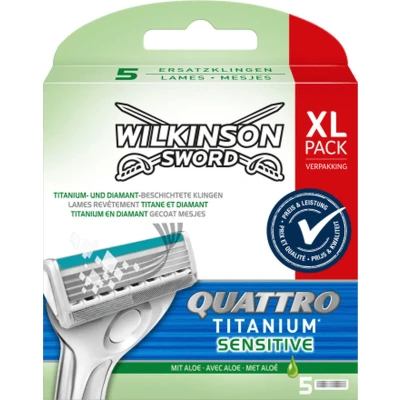 Afbeelding van Wilkinson Quattro Titanium Sensitive scheermesjes 5 stuks