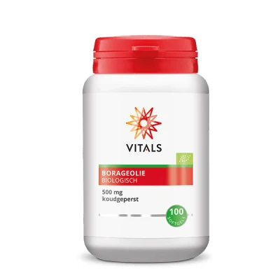 Afbeelding van 2x Vitals Borageolie Biologisch 100 softgels