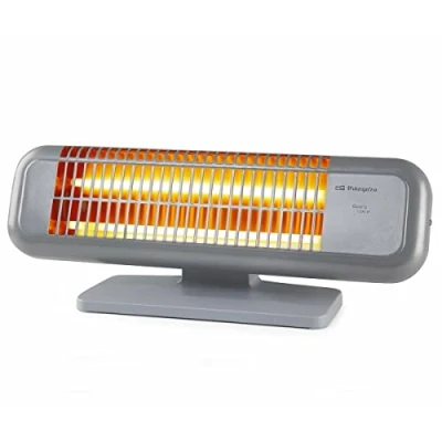 Afbeelding van Orbegozo BP 0102 Kwartsverwarming, 2 vermogensniveaus, kantelvoet, kwartsstangen, brede standaard, 1200 W