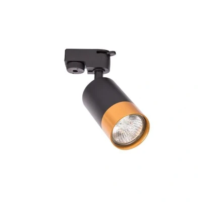 Afbeelding van LED tracklight Railspot 1 fase GU10 fitting 55mm Zwart/goud