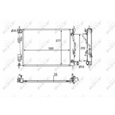 Afbeelding van NRF Radiateur 58556