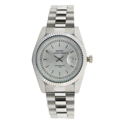 Afbeelding van PHILIPPE CONSTANCE 4 MEN &quot;LARGE SILVER&quot; PLAIN SILVER