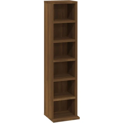 Afbeelding van vidaXL Cd kast 21x20x88 cm bewerkt hout bruin eikenkleur