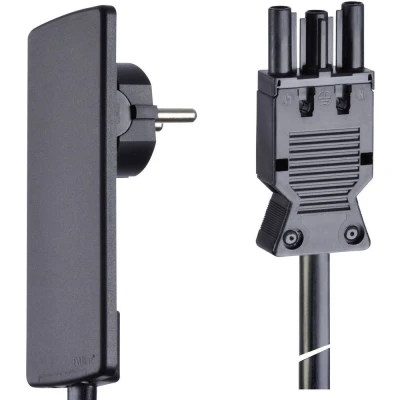Afbeelding van Schulte 151000152100 EVOline plug aansluitkabel met GST18 koppeling, 3m, kunststof zwart